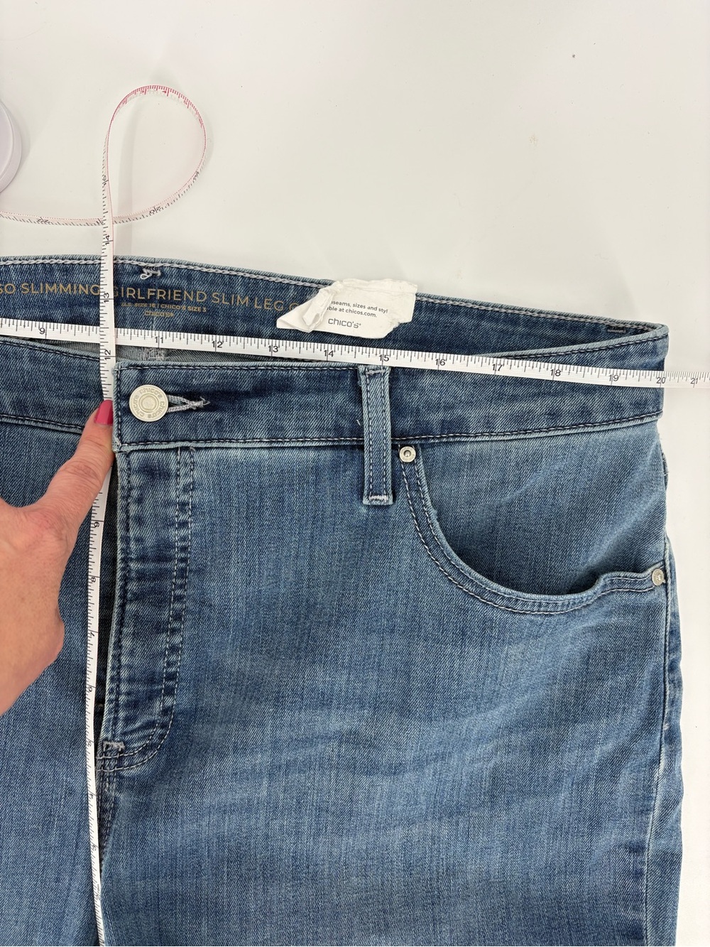Chicos So Slimming Girlfriend Slim Leg Jeans Denim Plus Size 16 Women NWT - Picture 12 of 13